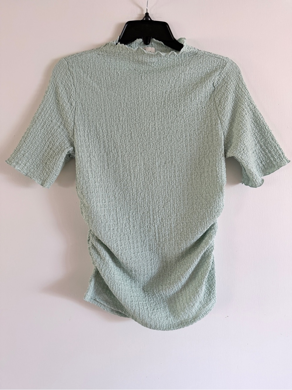 a new day Soft Mint Textured Mock-Neck Short Sleeve Top